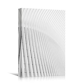 signwin Canvas Wall Art White Building Pattern Abstract...
