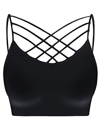 Camisola de tirantes para dama en V con almohadillas extraíbles, tallas S a 3XL