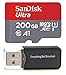 SanDisk Micro SDXC Ultra MicroSD TF Flash Memory Card 200GB 200G Class 10 for LG G5, G4, V10 Cell Phone w/Everything But Stromboli Memory Card Reader