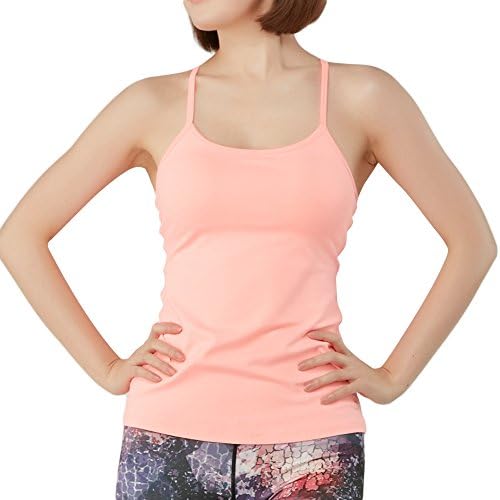 MASHNASH Sports Athletic Activewear Stretch Tank Tops for Women Size M,Orange,Medium