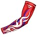 Bucwild Sports Flame Compression Arm Sleeve Youth/Kids & Adult Sizes - Baseball Basketball Football Running - UV/Sun Protection Cooling Base Layer Pain Relief (Red Flame - Youth Small)