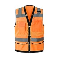 MLX Reflective Vest, Breathable Construction Site Protective Clothing, Multi-Function Night Traffic Building Reflective Clothing, High Visibility, Multiple Specifications
