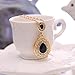 OUFO Jewelry Set for Woman Girls Rose Gold Necklaces and Earring Black Crystal Teardrop Pendant Elegant Charm Necklace Sets Gifts (2241)