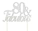 Silver 80 & Fabulous Cake Topper