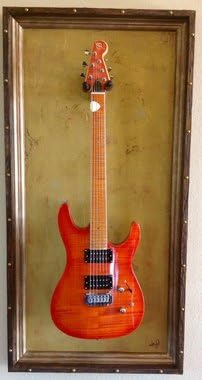 GFrames "Yellow Kerrville" Guitar Display Case- 56” Standard Bass Frame