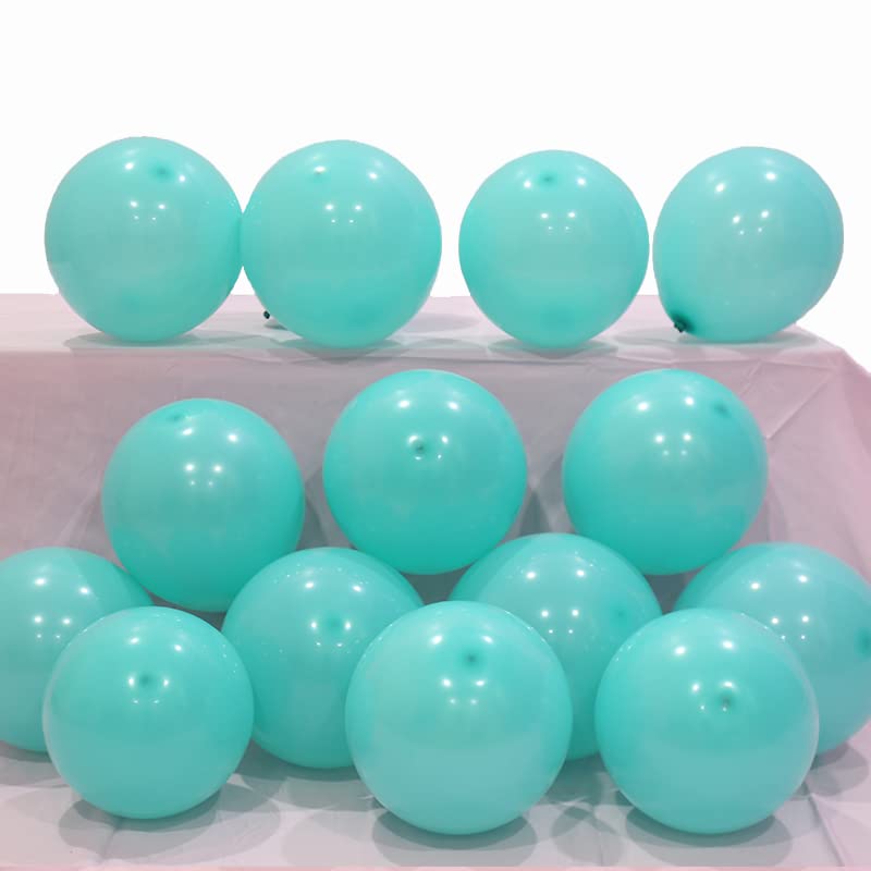 Vsosfiza 5inch Turquoise Balloons Teal Small Latex Helium Balloons Turquoise Mini Latex Balloons(100Pack)