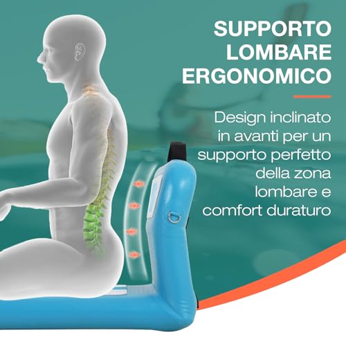 Niphean Inflatable SUP Seat with Back Support, Sturdy Sup Seat for Inflatable Boats, Canoeing, Boating, Kayaking, Adults and Children, No Straps Needed, Simple Comfortable