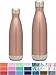 Simple Modern 25 Ounce Wave Water Bottle - Stainless Steel Double Wall Vacuum Insulated Metal Reusable - Leakproof -Rose Gold