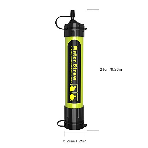 Water Straw Filter, X-DRAGON Mini Water Filtration System for Survival, Hiking, Camping, Travel, and Emergency Preparedness