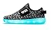 KaLeido Kids 7 Colors LED Light up Shoes Sneakers for Boys Girls (2.5 M US Little Kid/EU 33, Black)