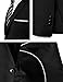 H2H Mens Slim Fit Single One Button Blazer Jackets with Pocketchief Trim BLACK US L/Asia XL (KMOBL046)