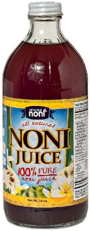 Hawaiian Noni Juice - 16 Ounce Glass Bottle