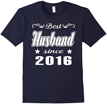 Men's Best Husband Since 2016 - 1 Year Anniversary Gifts 2XL Navy