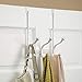 iDesign York Metal Over the Door Organizer, 3-Hook Rack for Coats, Hats, Robes, Towels, Jackets, Purses, Bedroom, Closet, and Bathroom, 8.25