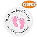 Original Design 120PCS Baby Shower Stickers,Thanks for Showering US,1.5inch Girl Boy & Gender Neutral Round Shower Stickers