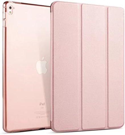 iPad Pro 9.7 Case, Seetru Transparent Back Ultra Slim Light Weight Auto Wake Up &amp; Auto Sleep Smart Stand Cover Tri-fold Protective PU Leather Case for iPad Pro 9.7 inch - Rose Gold
