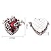 Pandahall 2 pcs Red Heart Brass Prayer Wish Craft Photo Frame Locket Box Necklace Pendants