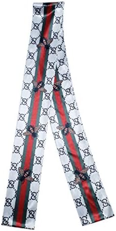 LikeLit Narrow Designer Wrappy Headband,Head & Hair Band Sacrf Tie,Women & Mens Headbands(WHITE BEE)