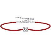S925 Sterling Silver Moissanite & Red String Bracelet – Elegant and Stylish Lucky Protection Bracelet for Women, Spiritual Jewelry, Gift for Mom, Wife, Daughter