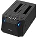 Sabrent USB 3.0 to SATA I/II/III Dual Bay External Hard Drive Docking Station for 2.5 or 3.5in HDD, SSD with Hard Drive Duplicator/Cloner Function [10TB Support] (EC-HD2B) primary