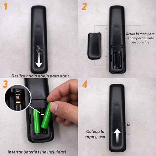 Archy Control Universal Remoto Compatible con Pantalla Hisense Smart TV con Botones de Acceso Rapido a Apps Netflix Prime Video Y mas Reemplazo Universal Fácil de Usar Alta Compatibilidad TV (HISTV)