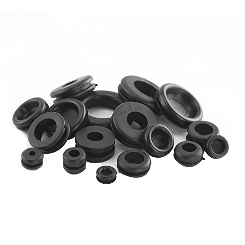 DHOUTDOORS 125Pc Rubber Grommet Blanking Blind Open Closed Grommet