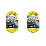 US Wire 74050 50-Foot Heavy Duty Lighted Plug Extension Cord (Yellow, 2-Pack)