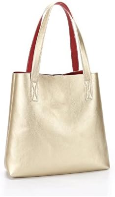 XB HANDBAG Stylish Women Handbag Leather Shoulder Bags Large Tote Purse Laptop Gym Bag (GOLD)