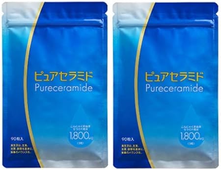 Amazon こんにゃくセラミド ピュアセラミド1800 2個セット ピュアセラミド セラミド