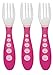 Gerber Graduates Kiddy Cutlery Forks, Pink, 3 Count
