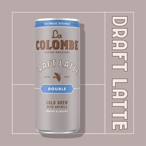LA COLOMBE COFFEE, OATMILK DOUBLE LATTE, 11 FL OZ CANS (PACK OF 12), COFFEEHOUSE QUALITY COLD BREW, SPECIALTY GRADE COFFEE BEANS, READY-TO-DRINK ON-THE-GO