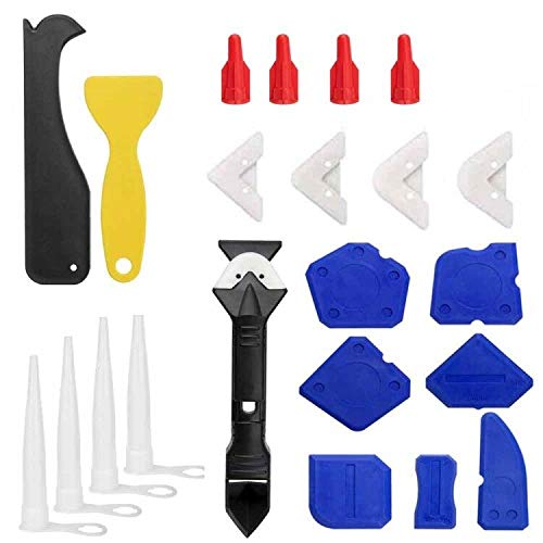 23 PCS Caulking Tool Kit, 3 in 1 Caulking Tool Silicone Sealant
