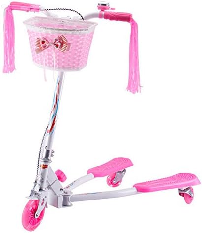 FunnyPro 3 Wheeled Frog Motion Adjustable Height Scooter for Kids(Pink)