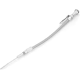 Dyno Racing Stainless Steel Flexible Engine Oil Dipstick Compatible with Chevy 1965-1991 396 427 454 502 Sliver