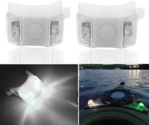 Botepon 2Pcs Boat Kayak Battery Navigation Lights Strobe Safety Lights Boat Bow Lights Stern Lights