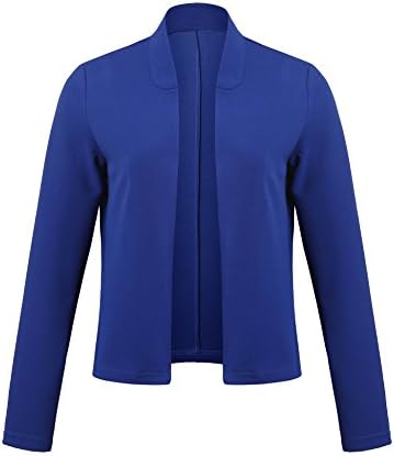 Concep Women's Casual Work Office Open Front Blazer Cropped Jacket Cardigan