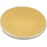 Mombake Cake Boards Rounds, 10-Pack Cake Stands Circle Base Cardboard Cakeboard(Gold, 6-Inch)