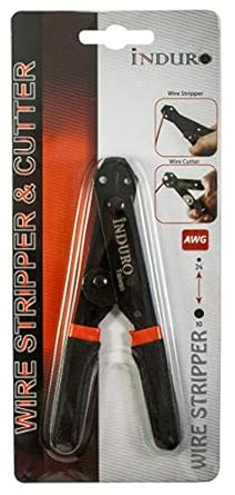 INDURO Wire Stripper and Cutter 5 Long Cutting Range AWG 10~24