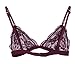 URBAN K Womens Semi Sheer Full Lace Sexy Bralette