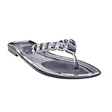 Women's Australian Vegan Jeweled Dazzle Flat Jelly Sandals
