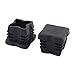 uxcell Plastic Furniture Legs Protecter Tubing Square Tube Pipe Inserts Caps 25mm x 25mm 40pcs Black