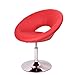 Roundhill Furniture Adjustable Swivel Accent Chair, Single, Red