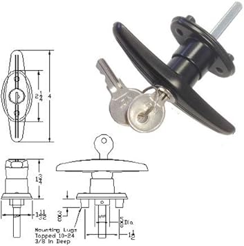 Amazon Com Truck Cap Locking T Handle Clockwise Automotive