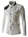 TheLees Mens Casual Slim Fit 2 Tone Button Cardigan