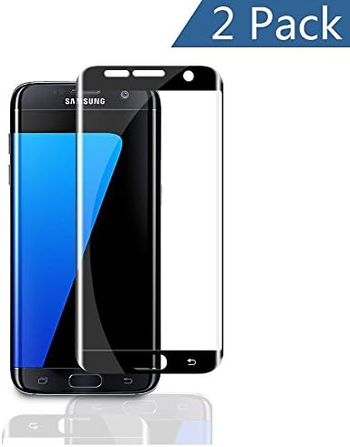 Galaxy S7 Edge Screen Protector [2 Pack] Ymingam Full Screen Coverage 3D PET Screen Protector Film Case Friendly for Samsung Galaxy S7 Edge (Black)