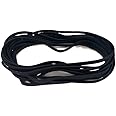 12 Extra Large Hair Ties for Dreadlocks and Thick Hair, Long and Oversized (Black)