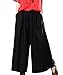 YESNO Women Casual Loose Bib Pants Overalls Baggy Harem Jumpsuits Rompers with Pockets PV2 (PU9 Black, L)