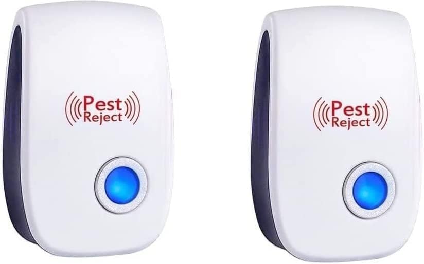Ultrasonic Pest Repeller Plug in Repellent Remove Rats, Mice, Ants, Roaches, Mosquitoes Spiders, Bugs, Flies, Rodents Eco-Friendly, Human, Baby & Pet Safe Pest Reject (2 pack)