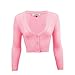 YEMAK Women's Cropped Bolero Cardigan – 3/4 Sleeve V-Neck Basic Classic Casual Button Down Knit Soft Sweater Top (S-4XL)