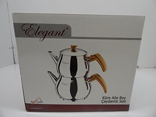 Elegant Globe Family Size Tea Pot Set, Tea Kettle, Turkish